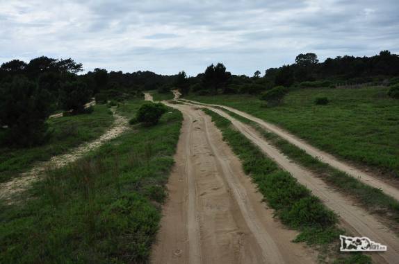 A estrada de areia que nos leva a Cabo Polonio, no litoral do Uruguai